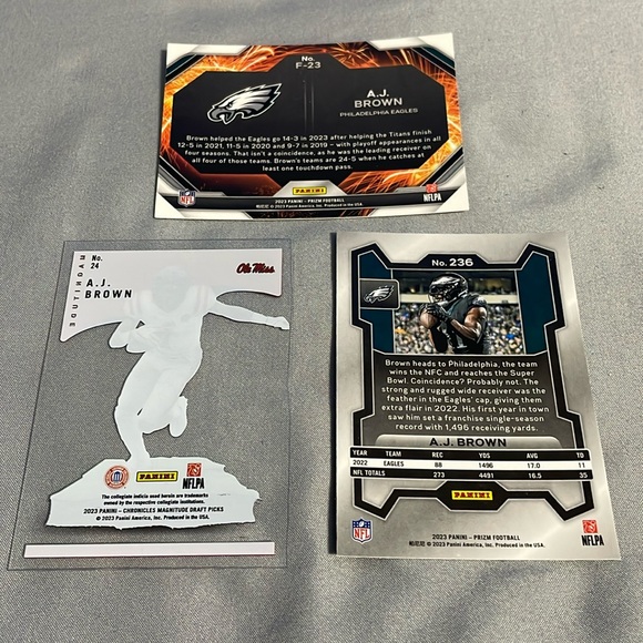 Aj Brown cards X3 - Picture 2 of 2